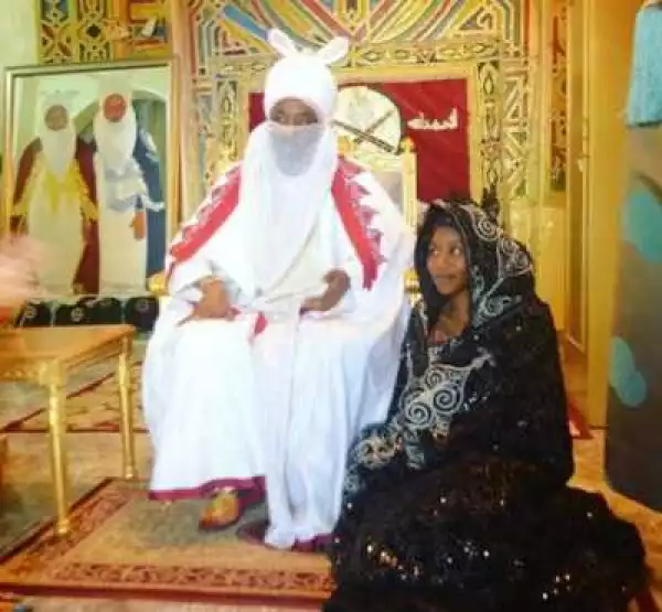 Photo Of Emir Of Kano, Sanusi Lamido With His Lovely Daughter
